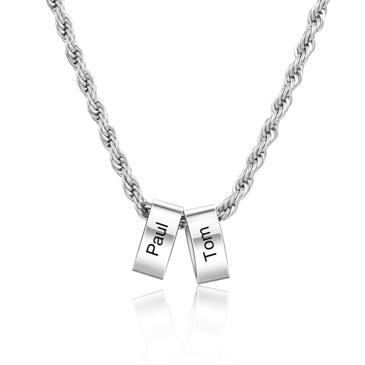 Unisex Necklace with Personalized Beads