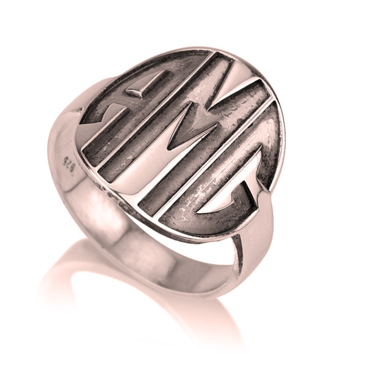 Bold Initials Monogram Ring