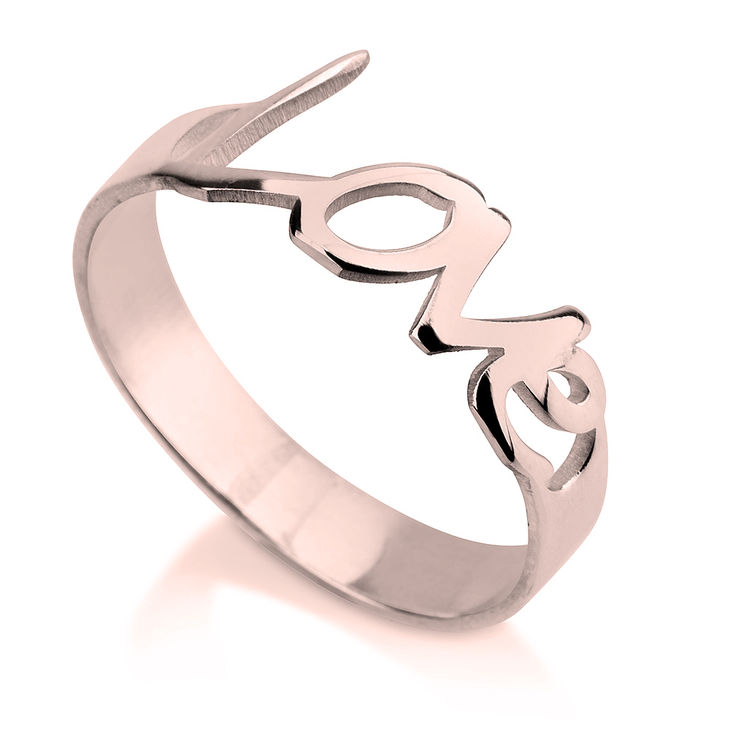 Love Ring in Cursive