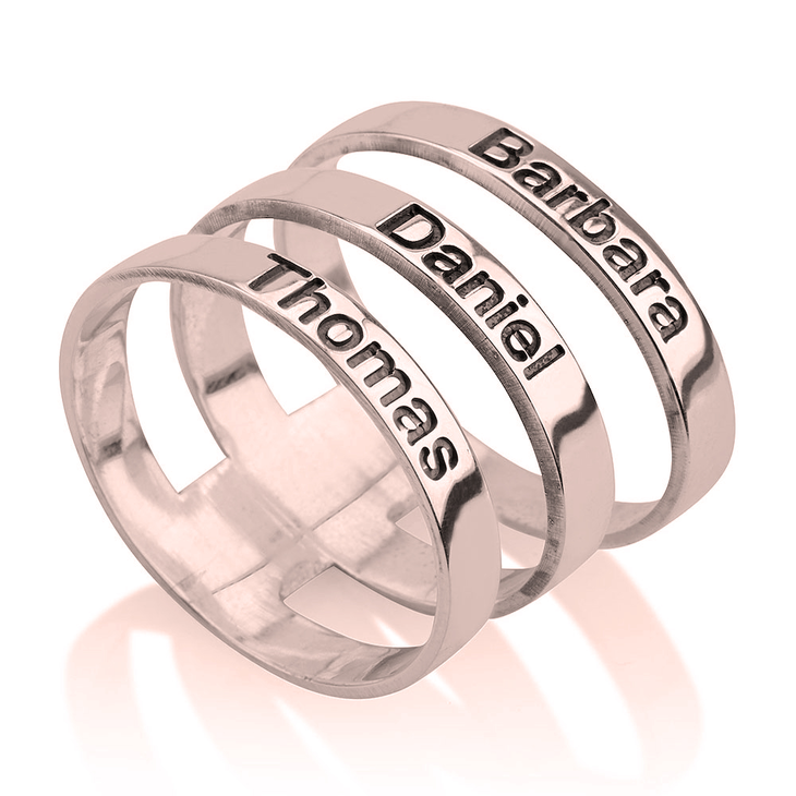 Layered Name Ring