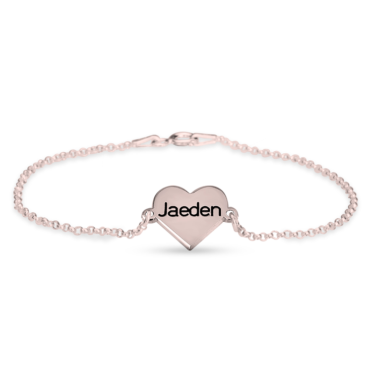 Engraved Heart Bracelet