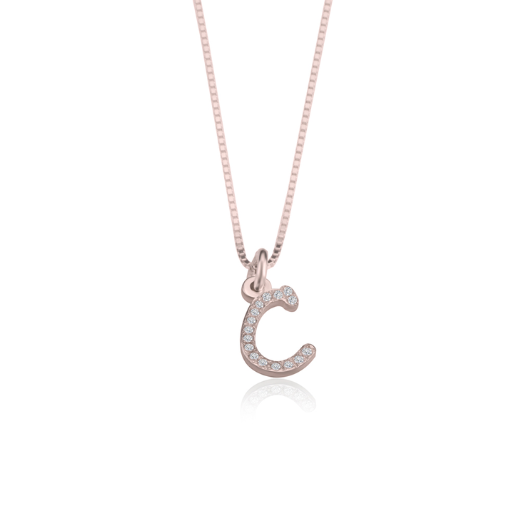 Cubic Zirconia Initial Necklace