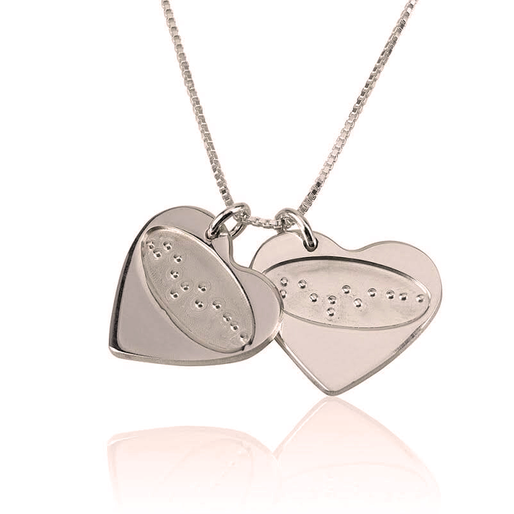 I Love You in Braille Heart Necklace