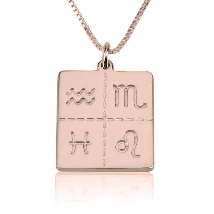 Engraved Zodiac Necklace
