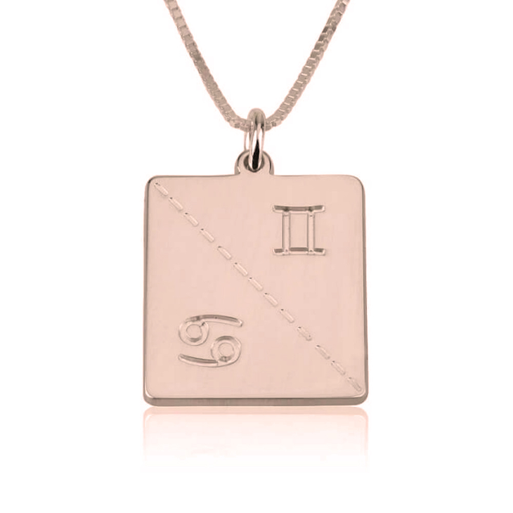 Engraved Zodiac Necklace