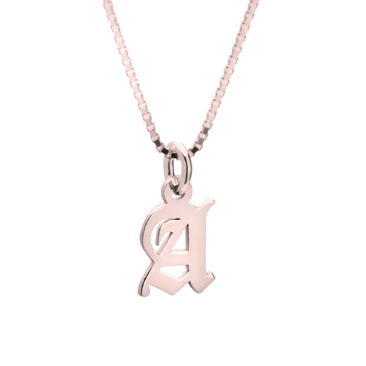 Old English Initial Necklace