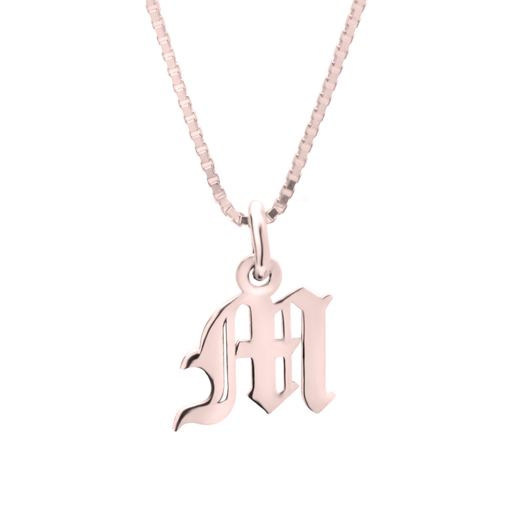 Old English Initial Necklace