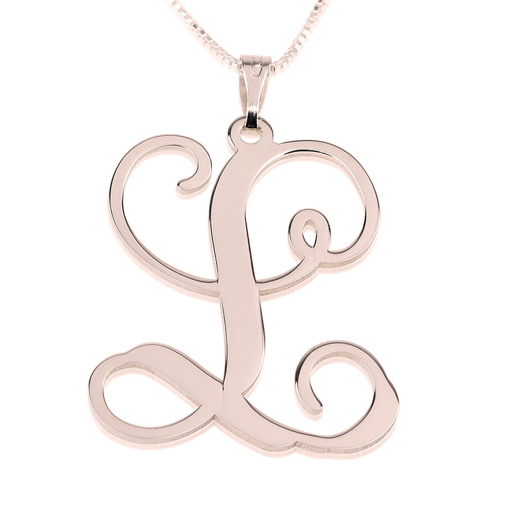 Script Initial Necklace