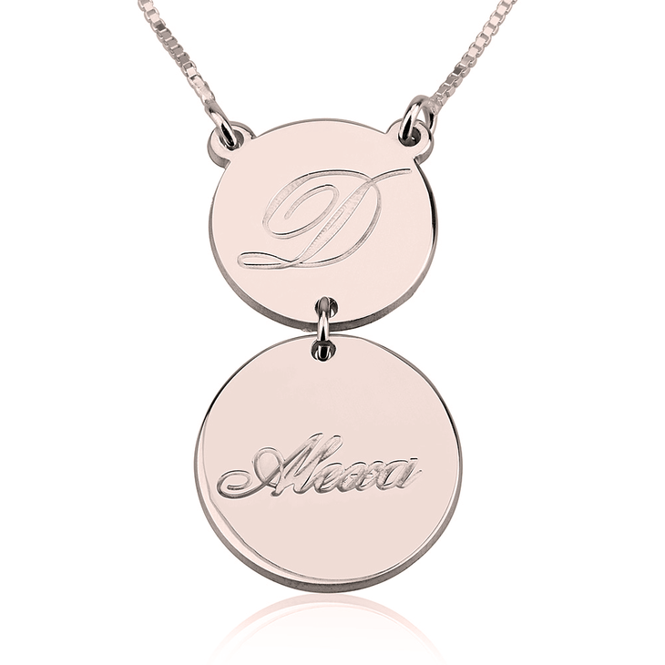 Two Disc Initial Necklace