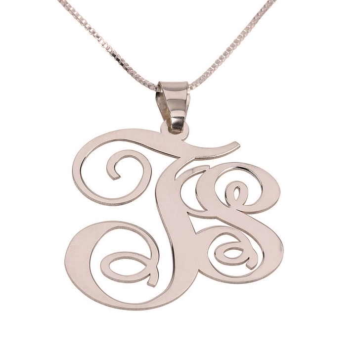 Two Letter Monogram Necklace