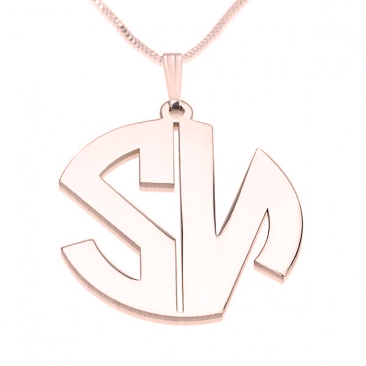 Block Letters Monogram Necklace