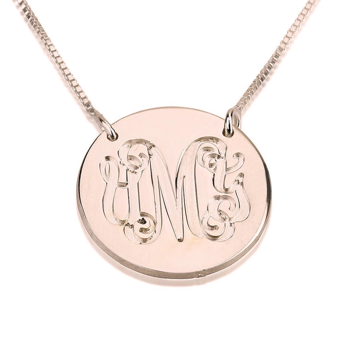 Monogram Disc Necklace
