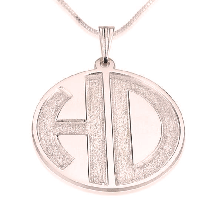 Sparkling 2 Letters Monogram Necklace