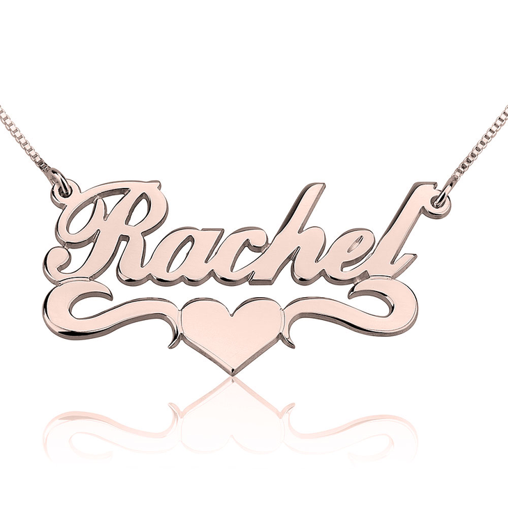 Name Necklace With Heart