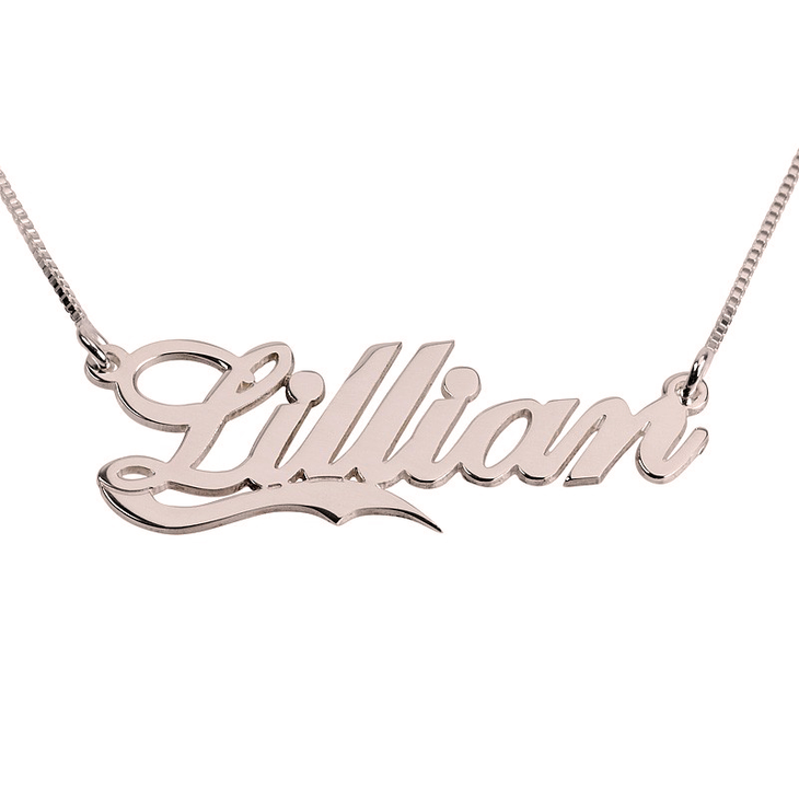 Name Necklace With Fancy Underline
