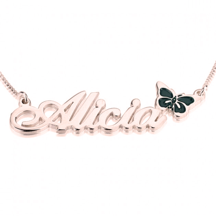 Name Necklace with Colored Symbols