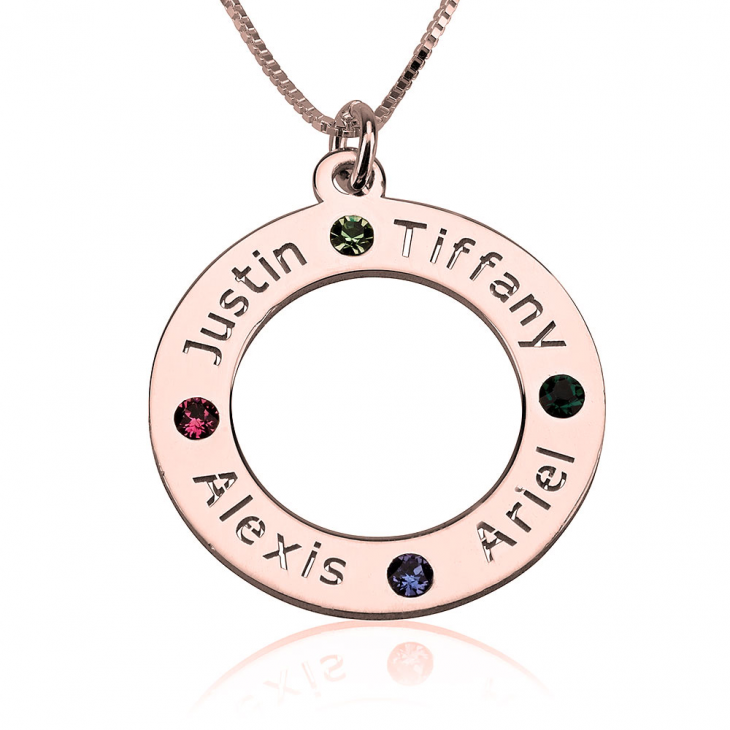 Family Birthstone Necklace
