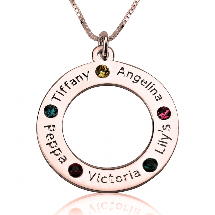 Family Birthstone Necklace