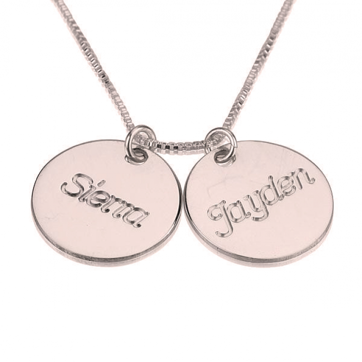 Engraved Necklace with Two Names