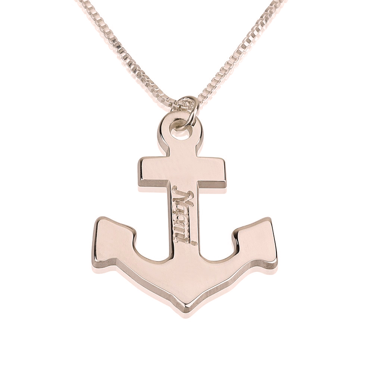 Personalized Anchor Necklace