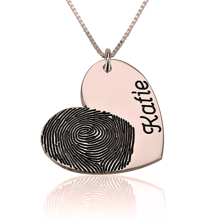 Fingerprint Heart Necklace