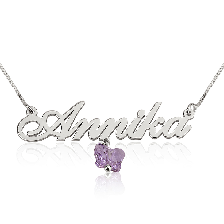 Butterfly Name Necklace