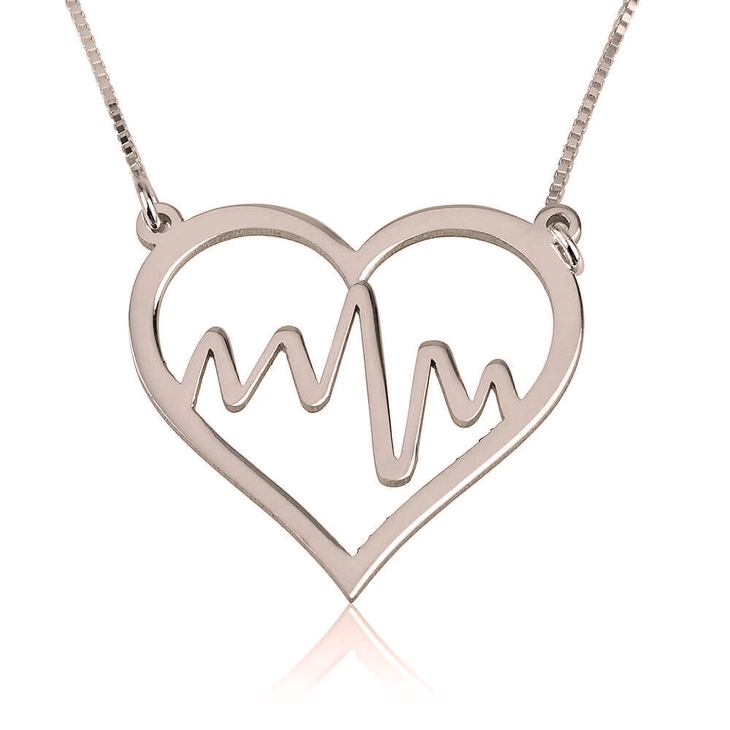 Heartbeat Necklace With Heart