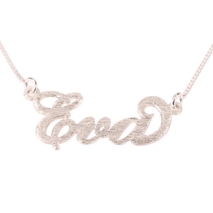 Brushed Carrie Name Necklace