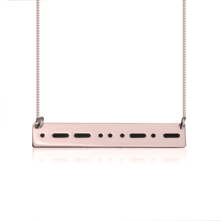 Personalized Morse Code Necklace