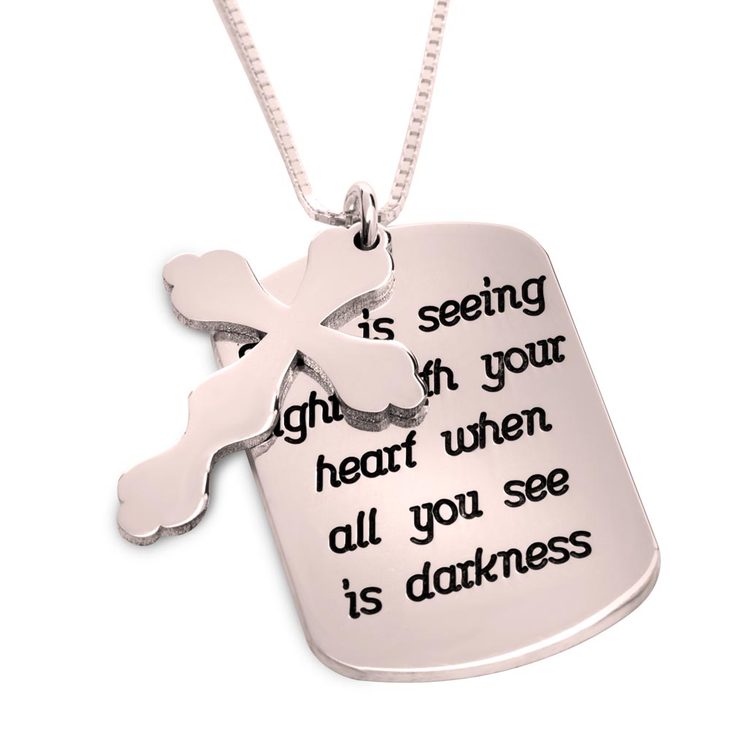 Personalized Prayer Cross Necklace