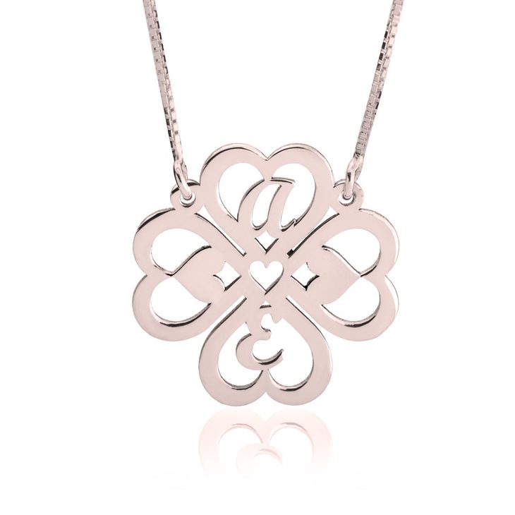 Personalized Four Leaf Clover Necklace