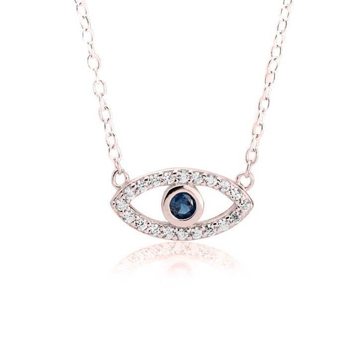 Eye Necklace With Cubic Zirconia