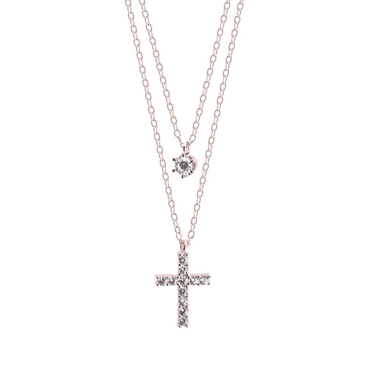 Layered Cross Necklace