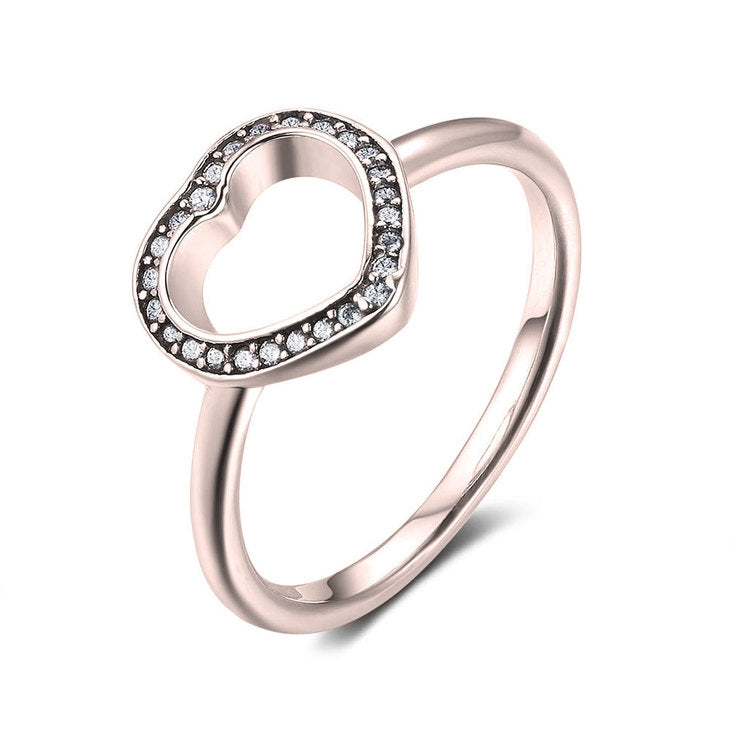 Heart Ring with Cubic Zirconia
