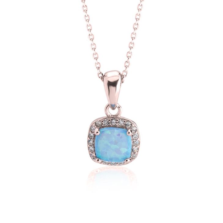 Square Opal Necklace