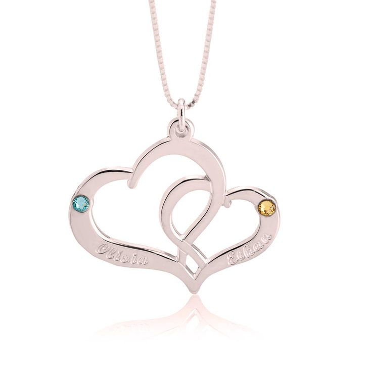 Two Heart Personalized Necklace