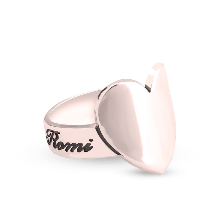 Engraved Heart Ring