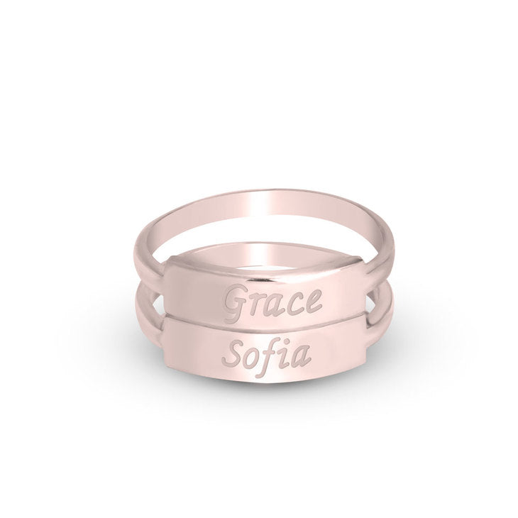 Stackable Name Rings