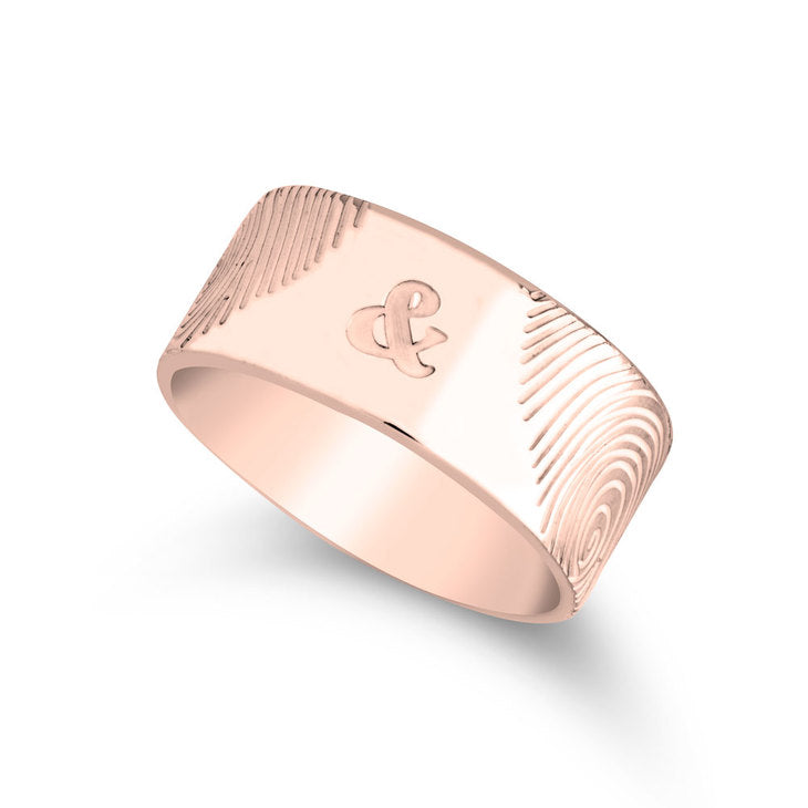 Fingerprint Couple Ring