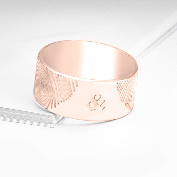 Fingerprint Couple Ring