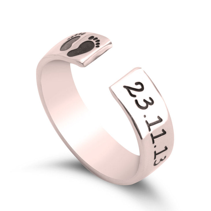 Custom Baby Footprint Ring