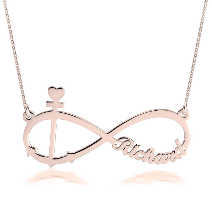 Anchor and Infinity Necklace