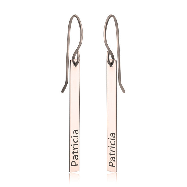 Name Plate Earrings