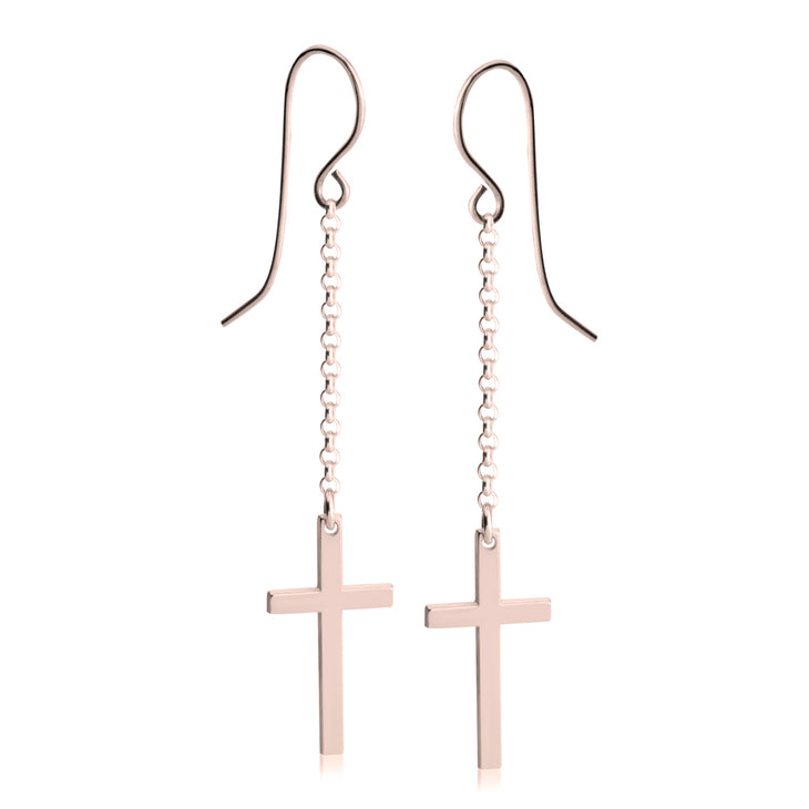 Hanging Cross Earring