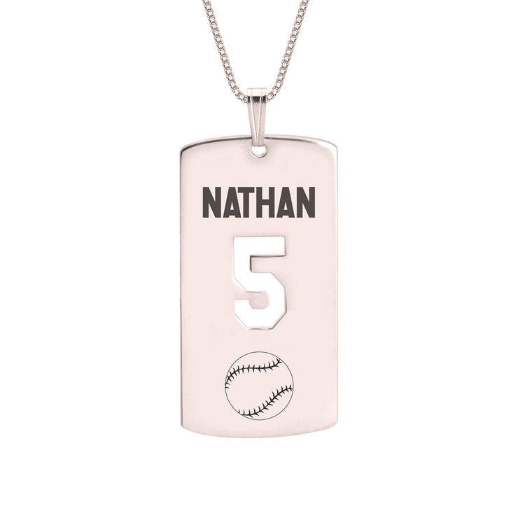 Personalized Dog Tag Sport Necklace