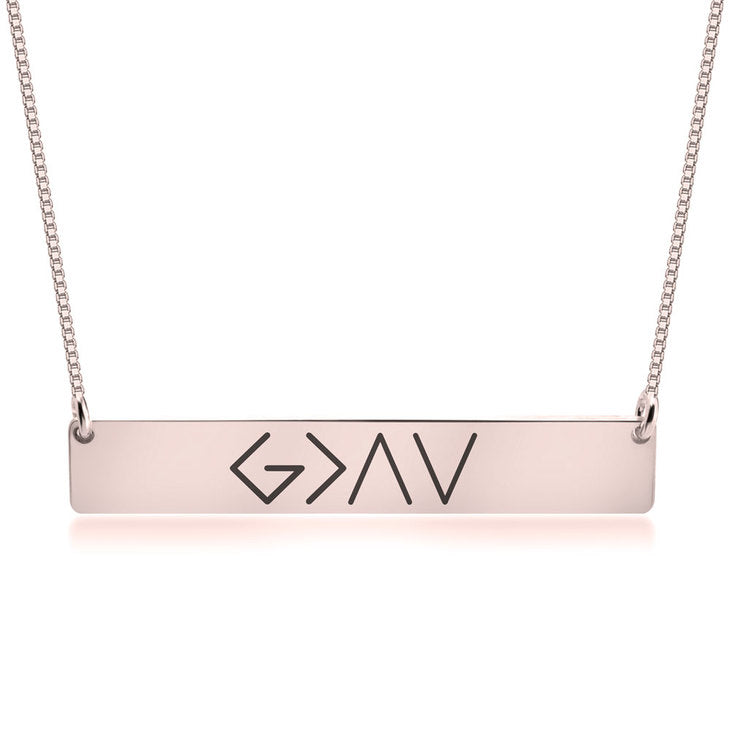 God is Greater Than the Highs and Lows Necklace
