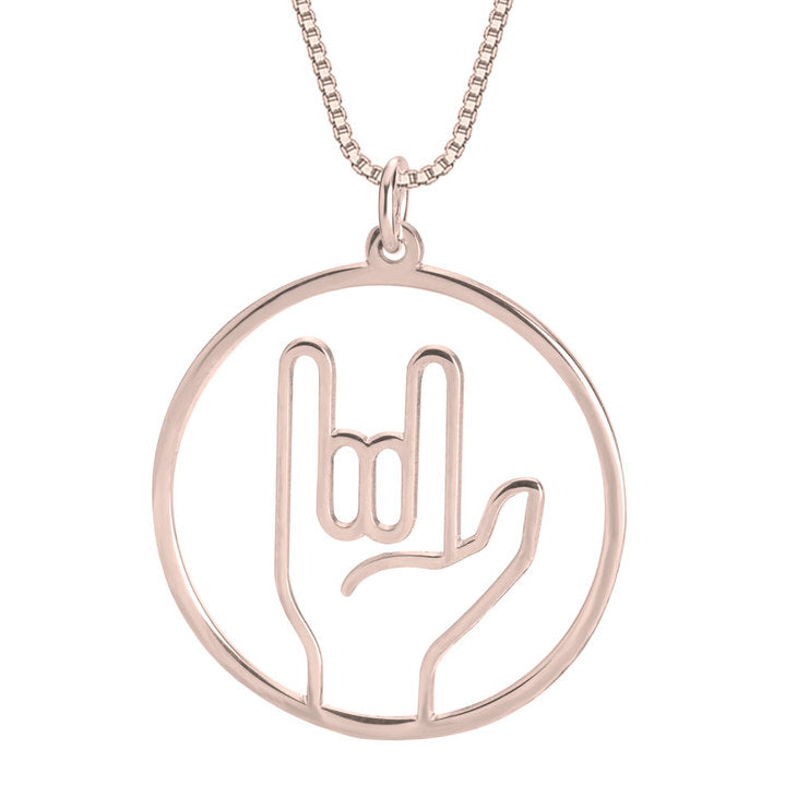 Sign Language Necklace