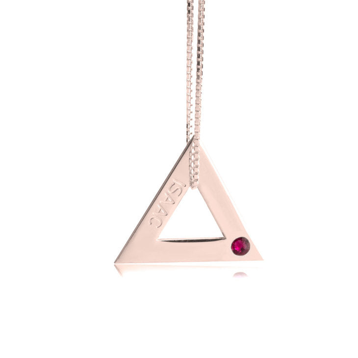 Geometric Shape Engraved Necklace