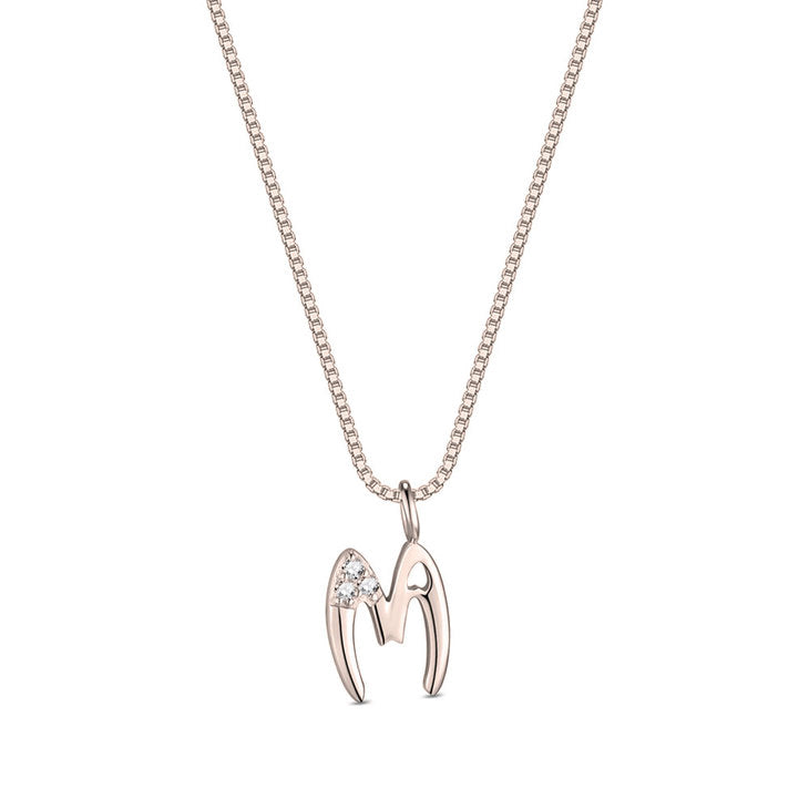 Delicate CZ Initial Necklace